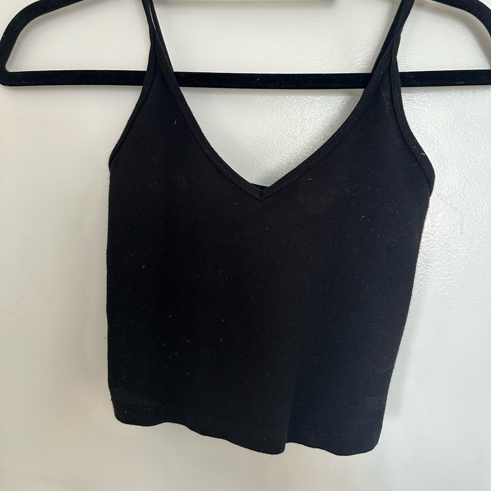 Aritzia Sunday Best Black Crop Camisole